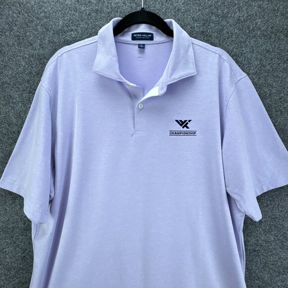 Peter‎ Millar Crown Crafted Polo Shirt Mens Extra Large Light Purple Performance - Picture 2 of 14